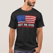 Beste Pa ooit bij ons Flag Grandpa Fathers Day Gif T-shirt (Voorkant)