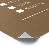 Beste paar cadeau datum nacht bucket list poster (Hoek)