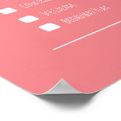 Beste paar cadeau datum nacht bucket list poster (Hoek)