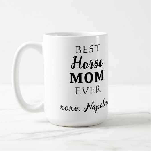 Beste Paard Moeder Schattige Custom Ruitersport Fo Koffiemok (Links)