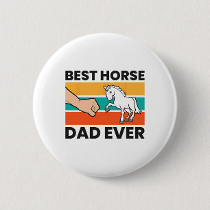 Beste Paard Vader Ooit Paardensport Paardenrug Ri Ronde Button 5,7 Cm