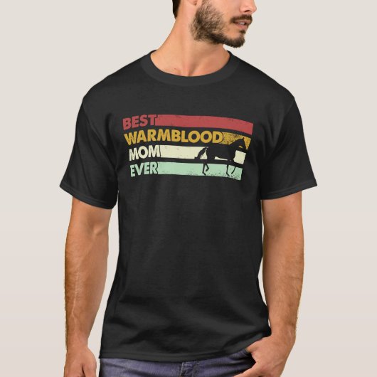 Beste paardenmoeder ooit Moeder Warmbloed T-shirt (Voorkant)