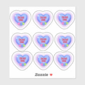 Beste Paarse Hart Valentijnsdag Snoep  Sticker (Vel)