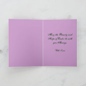 Beste paasmaak, lavender en whitepaper gepersonali feestdagen kaart (Binnen)