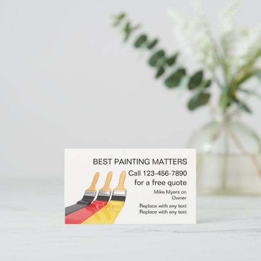 Beste Painter-contractant Visitekaartje (Staand voorkant)