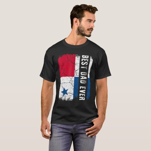 Beste Panamese vader ooit Vaderdag Panama T-shirt (Voorkant volledig)