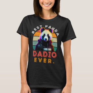 Beste Panda Radio ooit Retro Sunset Cyberpu T-shirt