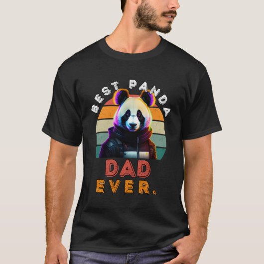 Beste panda vader ooit cyberpunk panda t-shirt (Voorkant)