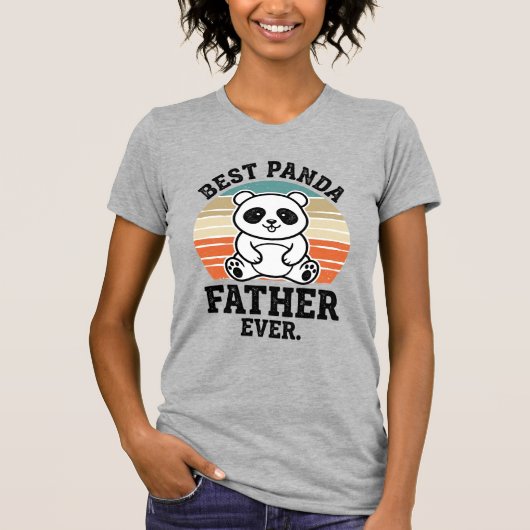 Beste Panda Vader Ooit Vintage Panda Shirt Ontwerp (Voorkant)