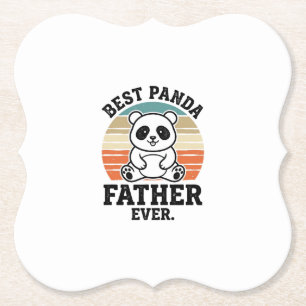 Beste Panda Vader Ooit Vintage Panda Shirt Ontwerp Kartonnen Onderzetters