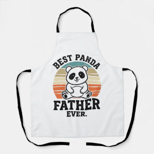 Beste Panda Vader Ooit Vintage Panda Shirt Ontwerp Schort