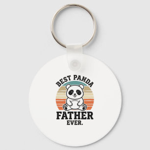 Beste Panda Vader Ooit Vintage Panda Shirt Ontwerp Sleutelhanger