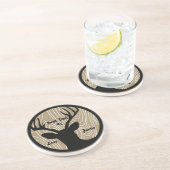 Beste Pap #1 Buck Wood Grain Onderzetters (Zijkant)