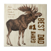 Beste Pap # 1 Pap Award Moose Tegeltje (Voorkant)