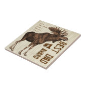 Beste Pap # 1 Pap Award Moose Tegeltje (Zijkant)