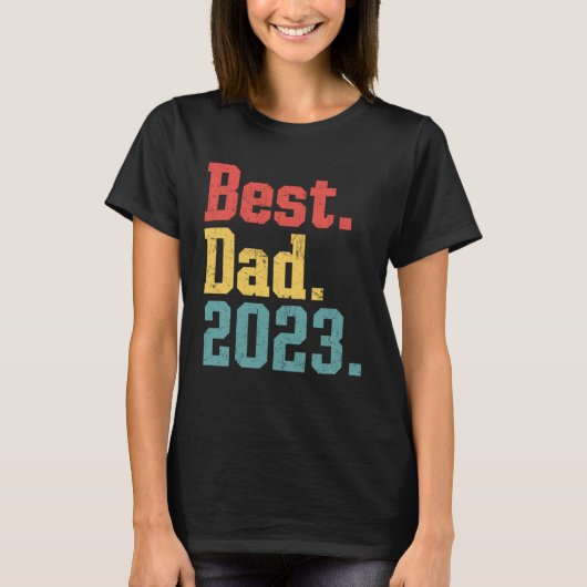 Beste Pap 2023 Cool  Retro Daddy Father Boys T-shirt (Voorkant)