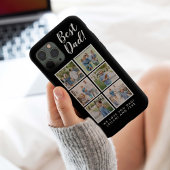 Beste pap! 6 Fotocollage Modern Zwart Case-Mate iPhone Case
