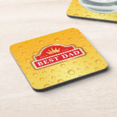 Beste pap-bier-label bier onderzetter (Linkerzijde)