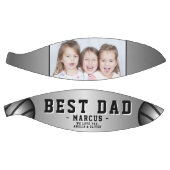 Beste pap Black Silver Balls Foto vaderdag Basketbal (Panelen)