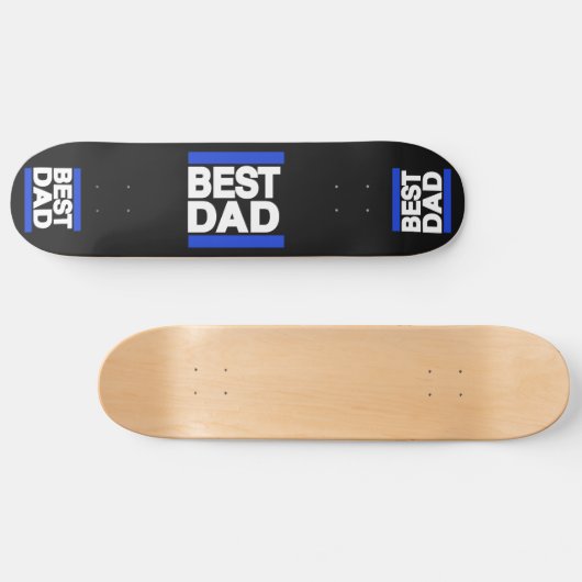 Beste pap Blauw Skateboard (Horizontaal)