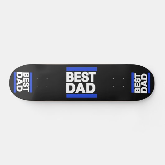 Beste pap Blauw Skateboard (Horizontaal)