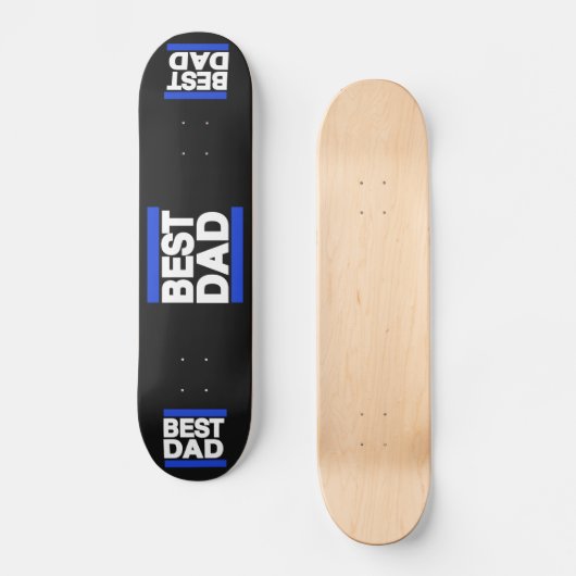 Beste pap Blauw Skateboard (Voorkant)
