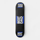 Beste pap Blauw Skateboard (Voorkant)