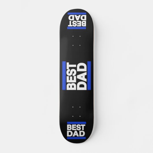 Beste pap Blauw Skateboard (Voorkant)