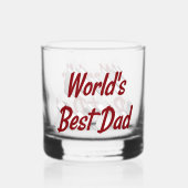 Beste pap bordeaux tekst Vaderdag Whisky Glas (Achterkant)