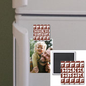 Beste pap bruin rood patroon magneet