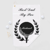 Beste Pap By Par Aangepaste Naam Classic Golfhanddoek (Insitu)