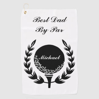 Beste Pap By Par Aangepaste Naam Classic Golfhanddoek