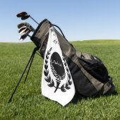 Beste Pap By Par Aangepaste Naam Classic Golfhanddoek (Groen)