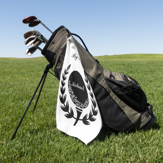 Beste Pap By Par Aangepaste Naam Classic Golfhanddoek (Groen)