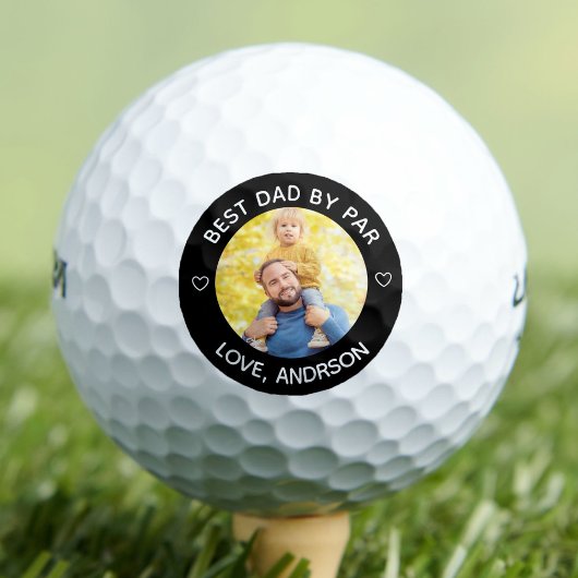 Beste Pap By Par Aangepaste Naam Foto Vaderdag Golfballen