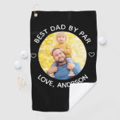 Beste Pap By Par Aangepaste Naam Foto Vaderdag Golfhanddoek (Insitu)