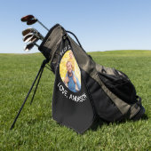 Beste Pap By Par Aangepaste Naam Foto Vaderdag Golfhanddoek (Groen)