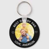 Beste Pap By Par Aangepaste Naam Foto Vaderdag Sleutelhanger (Achterkant)