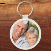 Beste Pap By Par Foto Golf Ball gepersonaliseerd Sleutelhanger (Achterkant)