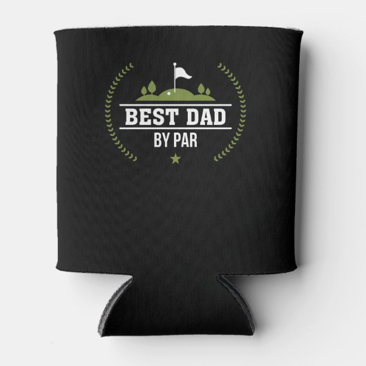 Beste Pap By Par Golf Pap Funny Gezegde Blikjeskoeler (Voorkant)