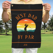 Beste Pap By Par Moderne Golfer Silhouet Zwart Ple Golfhanddoek