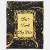 Beste Pap By Par Moderne kalligrafie Leafy Swirl p Fleece Deken (Voorkant)