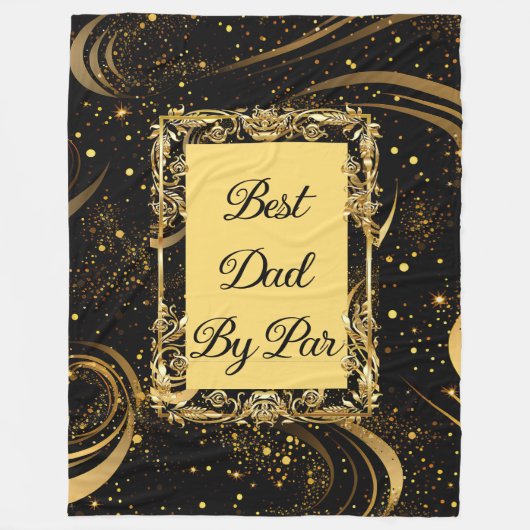 Beste Pap By Par Moderne kalligrafie Leafy Swirl p Fleece Deken (Voorkant)