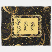 Beste Pap By Par Moderne kalligrafie Leafy Swirl p Fleece Deken (Voorkant (Horizontaal))