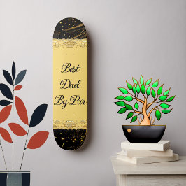 Beste Pap By Par Moderne kalligrafie Leafy Swirl p Persoonlijk Skateboard
