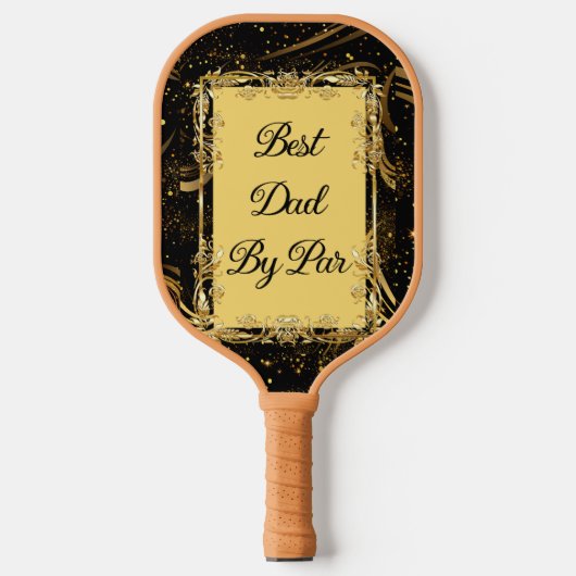 Beste Pap By Par Moderne kalligrafie Leafy Swirl p Pickleball Paddle (Voorkant)