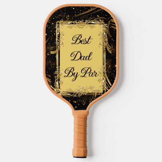 Beste Pap By Par Moderne kalligrafie Leafy Swirl p Pickleball Paddle (Achterkant)