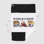 Beste pap Citaat 3 Foto Collage Golfhanddoek (Insitu)