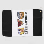 Beste pap Citaat 3 Foto Collage Golfhanddoek (Horizontaal)