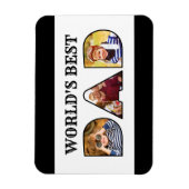 Beste pap Citaat 3 Foto Collage Magneet (Verticaal)